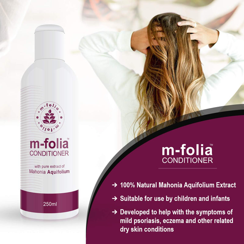 [Australia] - M-FOLIA Conditioner Multipack 3x 250ml. A Light Cream Rinse Conditioning Treatment for Scalp Psoriasis and Eczema containing Pure Extract of Mahonia Aquifolium and a Special Blend of Aromatherapy Oils 