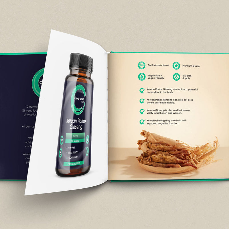 [Australia] - Panax Ginseng - 180 High Strength Capsules - 6 Month Supply - 500mg per 1 Capsule Serving, 10:1 Extract - 10% Ginsenosides - AKA Korean Ginseng - by Clearwave Health 