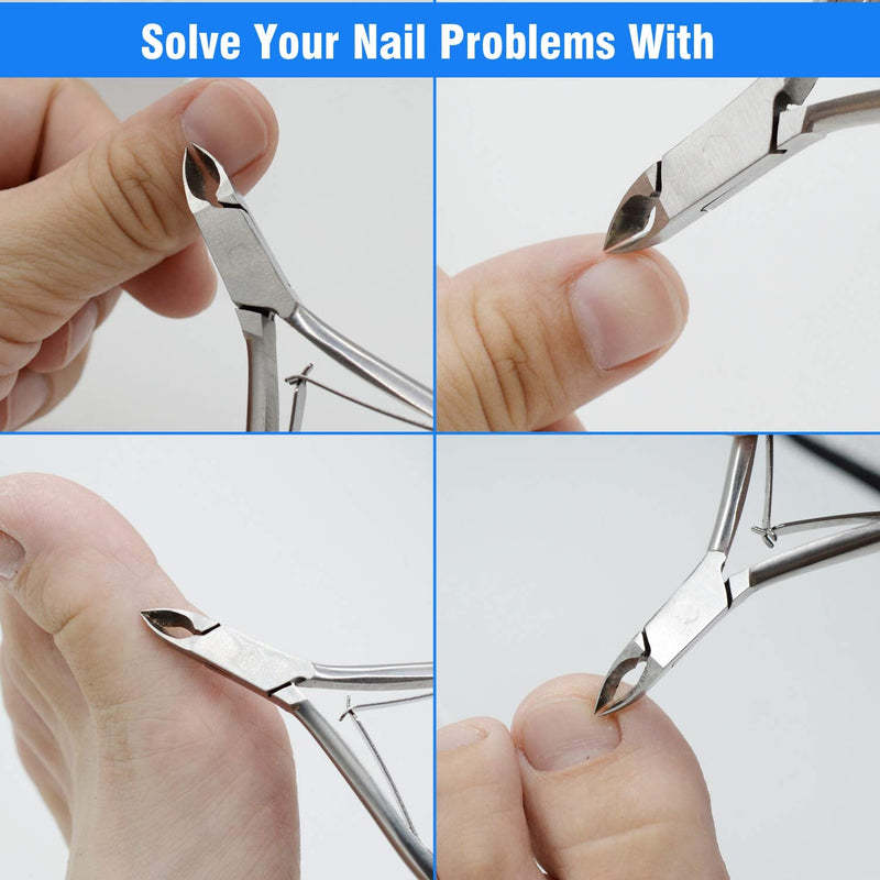 [Australia] - Cuticle Trimmer Cuticle Nippers,Professional Stainless Steel Cuticle Cutter Cuticle Remover,Pedicure Manicure Tools for Fingernails and Toenails Silver 