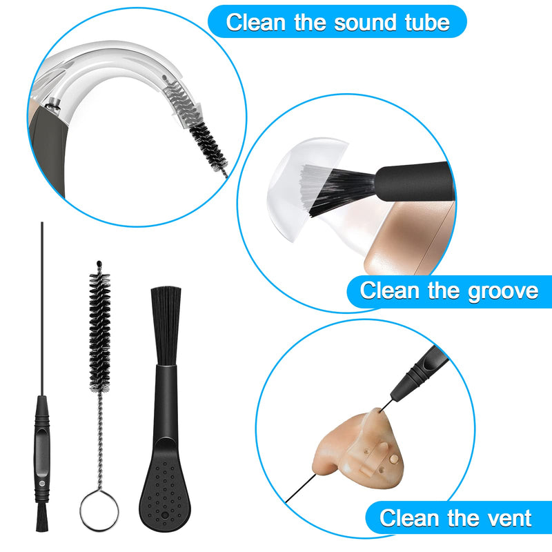 [Australia] - Hearing Aid Cleaning Kit, Hearing aid Cleaning Tools, Hearing Aid Brushes for Cleaning, Hearing Aid Earbuds Amplifier Earphone Earbuds Airpod Cleaner Kit, Hearing Aid Accessories with case (8 Pcs) 