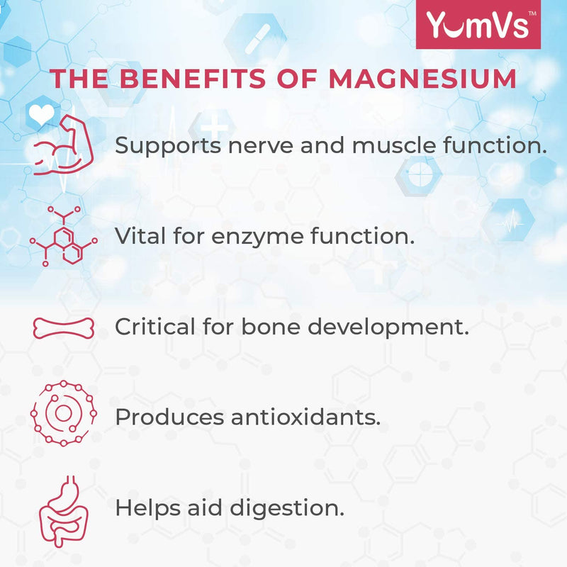 [Australia] - Magnesium Citrate Gummies by YumVs | 900mg Magnesium Citrate (102mg of Elemental Magnesium) | Highly Absorbable Citrate | Supports Nerve, Enzyme & Muscle Function for Adults | 90 Count 
