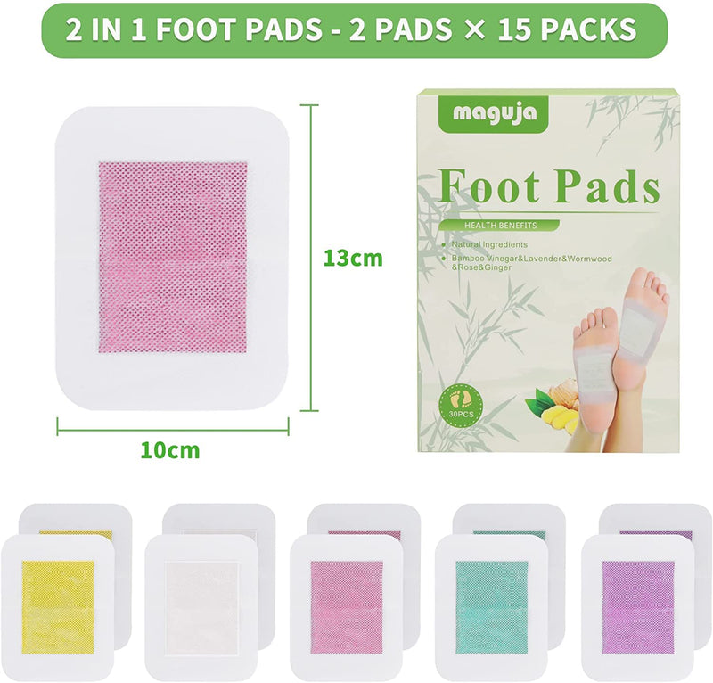 [Australia] - Detox Foot Patches 30pcs Deep Cleansing Foot Pads Ginger Foot Patch 100% Natural Ingredients Ginger Foot Patches for Remove Toxins Feet Relieve Stress & Improve Sleep 