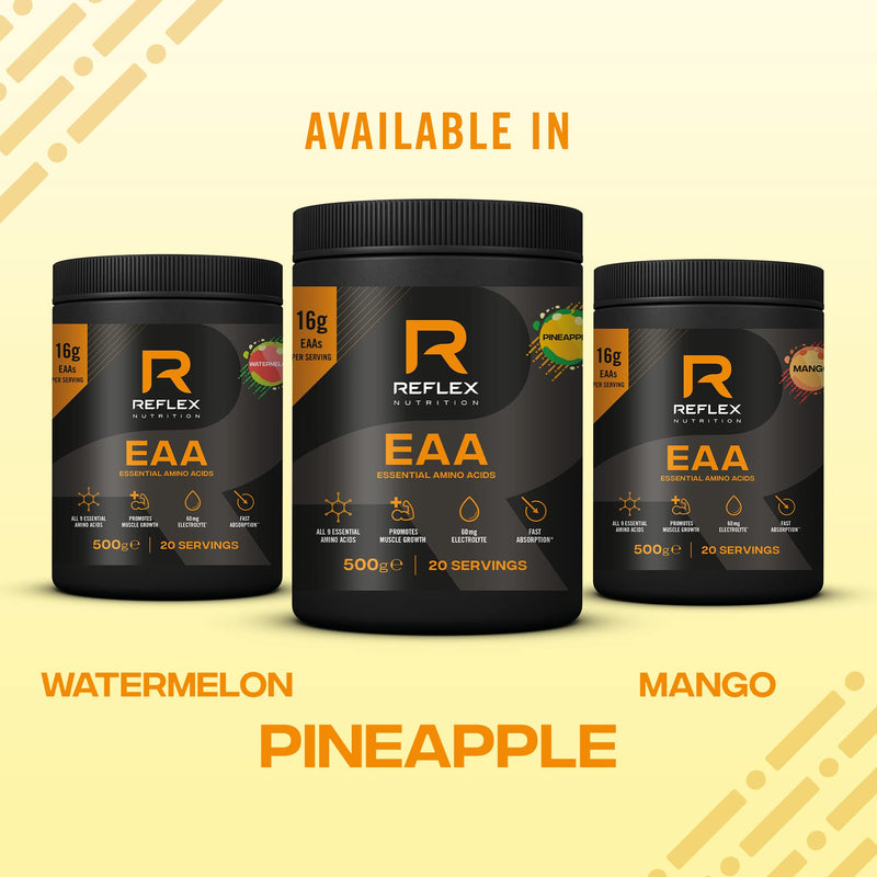 [Australia] - Reflex Nutrition Premium EAA | All 9 of Essential Amino Acids | Added Vitamin B6, Piperine & Magnesium | (500g) (Watermelon) Watermelon 