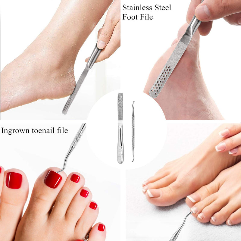 [Australia] - Callus Shaver, Foot Shaver Callus Remover for Feet Hand Care with Foot File, 10pcs Blades, Foot File Head and Dead Skin Storage Cover (15Pcs in Total) 