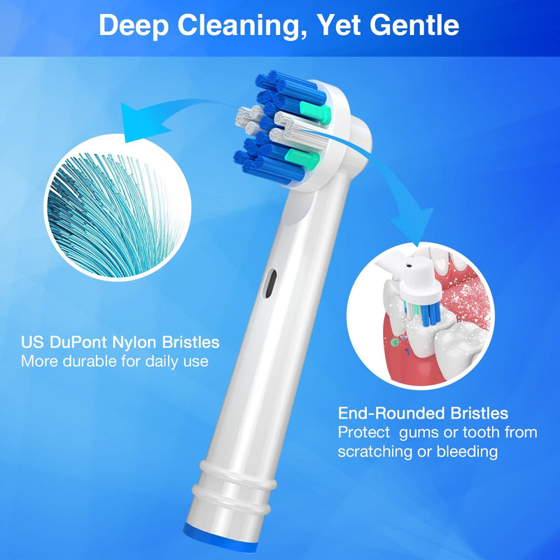 [Australia] - REDTRON Replacement Brush Heads, 16Pcs Toothbrush Heads, Works with Floss, Sensitive, Precision, Whitening White 