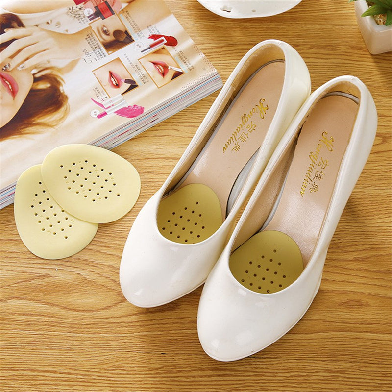 [Australia] - CAREOR 3 Pairs Front Pad Half Insoles, Metatarsal Forefoot Shoes Pads Cushions Silicone Holes Design High Heels Gel Cushions Shoe Inserts for Women (Beige) Beige 