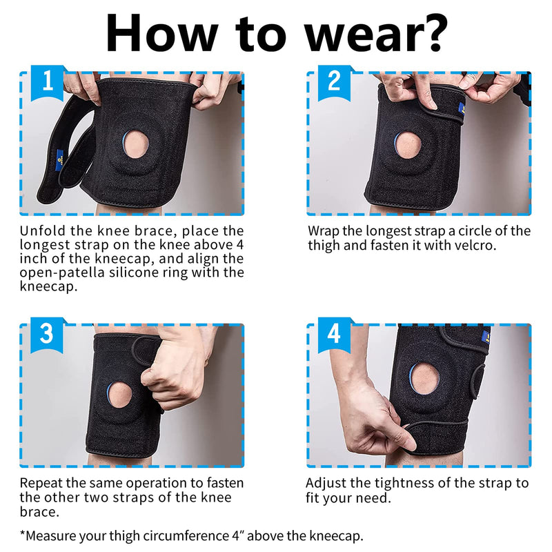 [Australia] - ABYON Plus Size Knee Braces for Meniscus Tears with Side Stabilizers for Men and Women Knee Pain,Relieves ACL, LCL, MCL Tendonitis, Arthritis Pain,or Joint Pain Relief.Non Slip Knee Support with Adjustable Straps XX-Large Black 