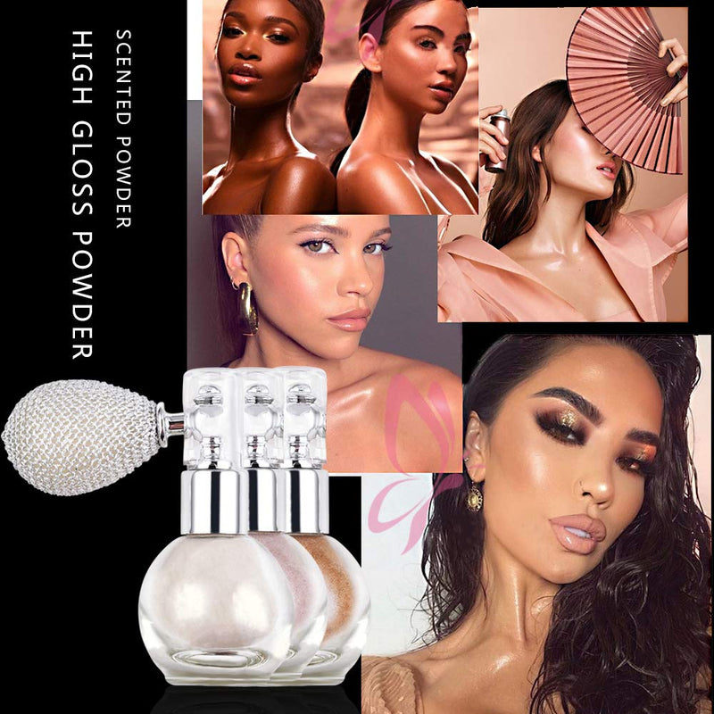 [Australia] - Highlighter Powder Spray, Body Glitter Face High Gloss Spray Shimmer Sparkle Powder Makeup Spray Bronze 