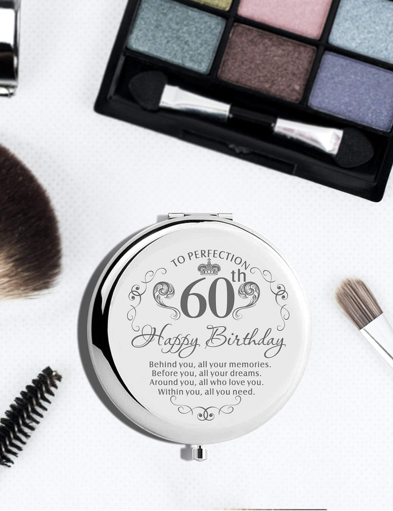 [Australia] - 60th Birthday Mirror, 60th Birthday Makeup Bag, 60th Birthday Gifts for Women, 60th Birthday Gifts Ideas, Birthday Gift 60 Year Old Woman, 60 Birthday Gifts for Women, 60th Bday Gifts for Women 