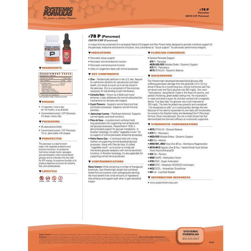 [Australia] - SYSTEMIC Formulas P Pancreas 