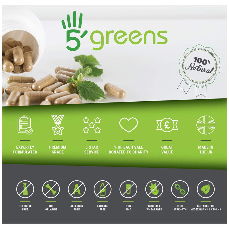 [Australia] - NAC N-Acetyl-Cysteine 1600mg High Strength Per Serving – 120 Vegan Friendly Capsules- 100% Natural, No Fillers or Binders – Made in The UK by 5greens 