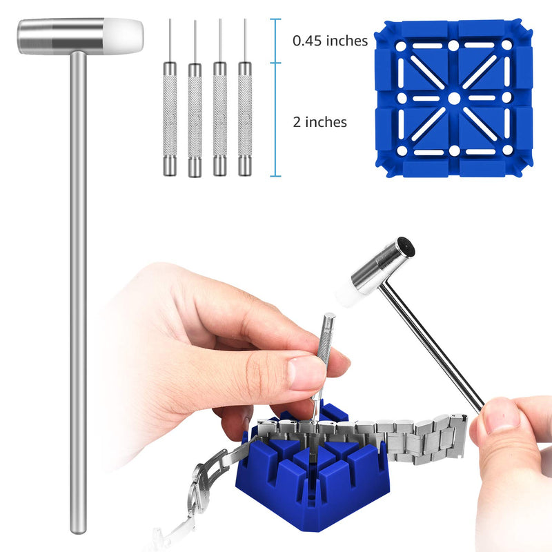 [Australia] - Watch Repair Kit - EasyTime Professional Watch Band Link Removal Tool, Watch Strap Remover Tool Kit, with Spring bar Tool Set, 108PCS Watch Pins for Watch Band Adjustment, Resizing and Replacement 