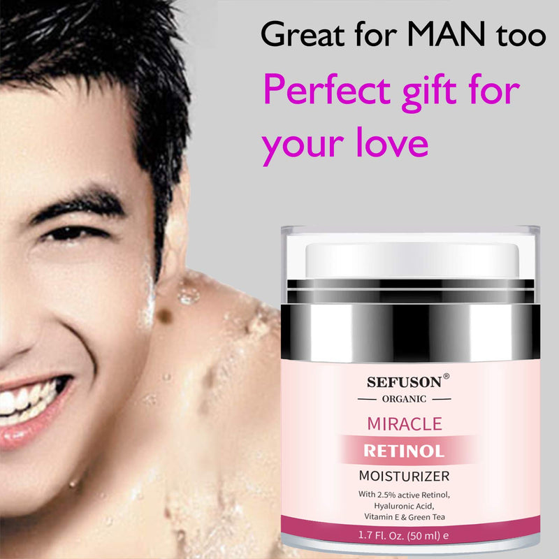 [Australia] - Retinol Moisturizer Cream,For Face&Eye Area Anti Aging Wrinkles & Acne & Fine Lines,with Vitamin E&Hyaluronic Acid & Jojoba Oil.Best Night&Day Facial Cream.With 2.5% Active Retinol,Face UV Protection 