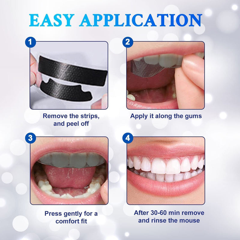 [Australia] - Waving Palms Teeth Whitening Strips, Whitening Strips, 28 Non-Sensitive Whitening Strips, Teeth Whitening Kit, 14 Sets Fast-Result Teeth Whitener, Peroxide Free Teeth Whitening Strips 