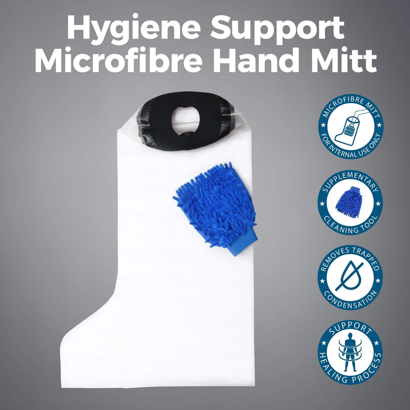 [Australia] - Waterproof Leg Protector for Cast and Bandage with a Hygiene Mitt - Adult Half-Leg Design for Shower or Bath by H2OGuard 