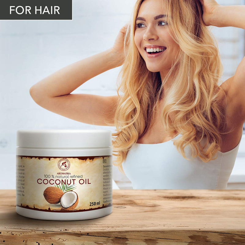 [Australia] - Coconut Oil 250ml - Cocos Nucifera Oil - Indonesia - 100% Pure & Natural Cold Pressed - Best Benefits for Skin Hair Face Body Care - Unrefined Coconut Oils 