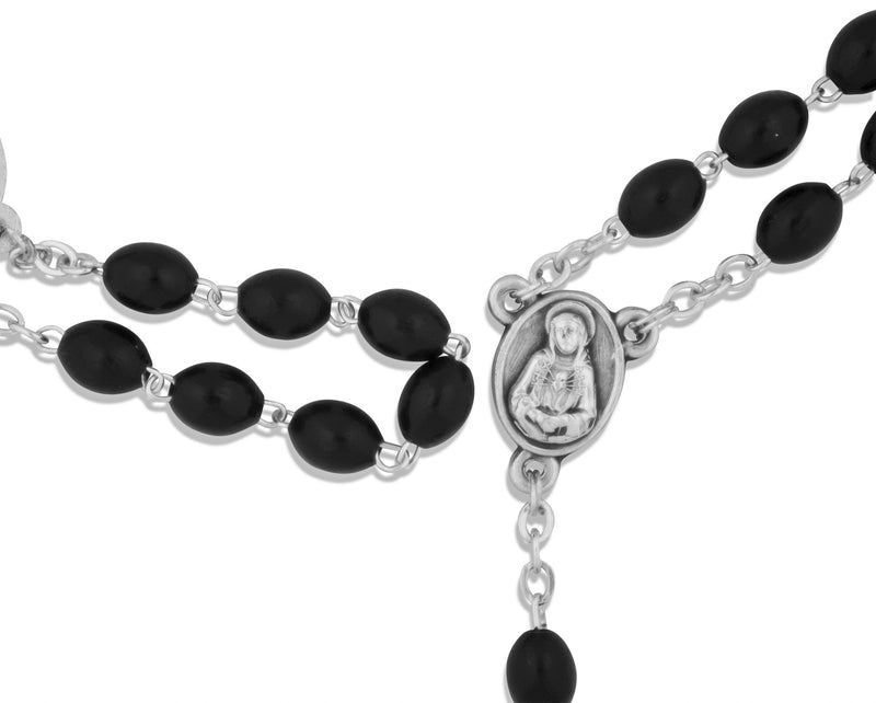 [Australia] - Venerare Traditional Catholic Seven Sorrows Rosary Black Wood 