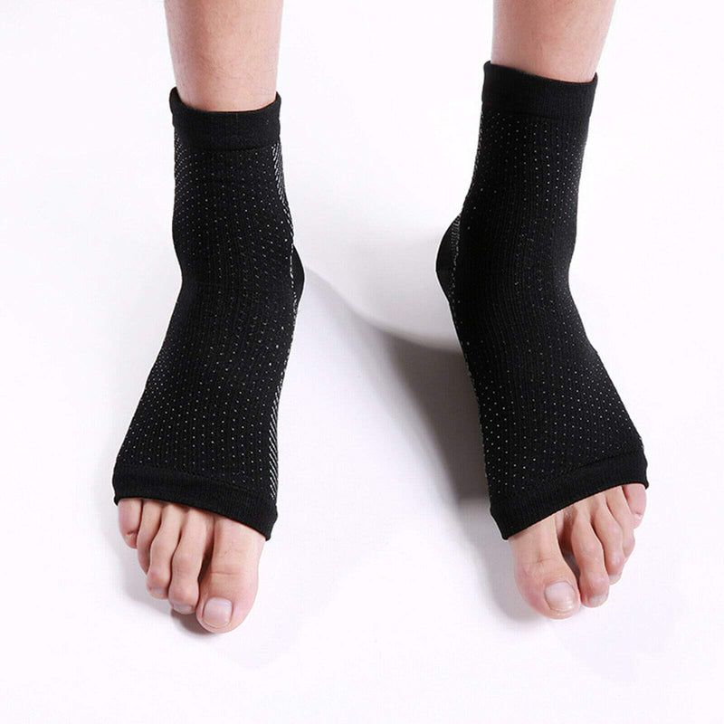 [Australia] - 2 Pcs Ankle Support - Unisex Ankle Brace Support Compression Foot Sleeves for Men, Women - Plantar Fasciitis Socks for Weak Ankles, Pain Relief, Sports L 