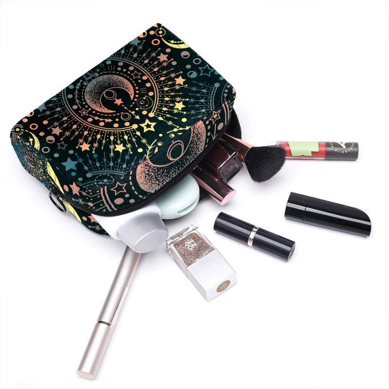 [Australia] - Alchemy Magical Astrology Makeup Bags Portable Travel Cosmetic Bag Waterproof Organizer Multifunction Case with Zipper Toiletry Bags for Women Multi-colored 5 
