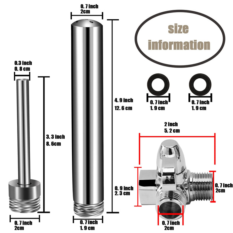 [Australia] - 4 Pcs Shower Enema System, STARHAND 6-Foot Shower Douche Enema Kit with 2 Bathroom Handheld Nozzles and Regulator Knob for Men Women Cleaning 4PCS 