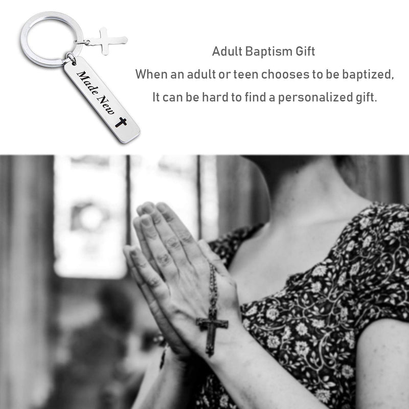 [Australia] - Lywjyb Birdgot Adult Baptism Gift Made New Baptism Keychain Christian Baptized Jewelry Teen Baptism Keychains 