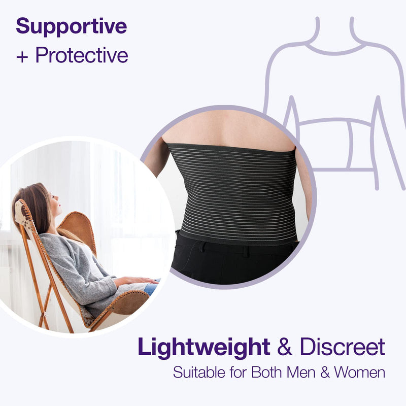 [Australia] - Universal Breathable Adjustable Elastic Abdominal Belt Corset for Post Surgery (Black) Black 