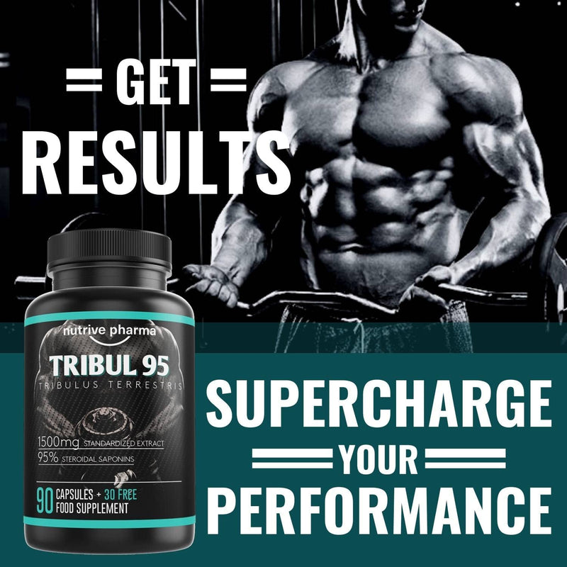 [Australia] - Tribul95� Tribulus Terrestris High-Dose Capsules - 6000mg per Daily Dose - 95% Saponins - Natural Plant Extract - Promotes New Energy - Testo - 1500mg in One Capsule 