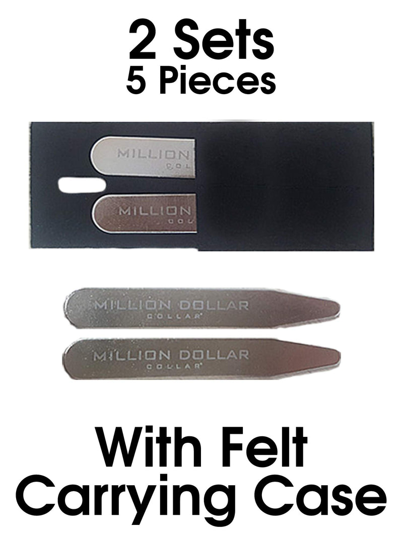 [Australia] - Million Dollar Collar - Metal Collar Stays - 2 Sets 