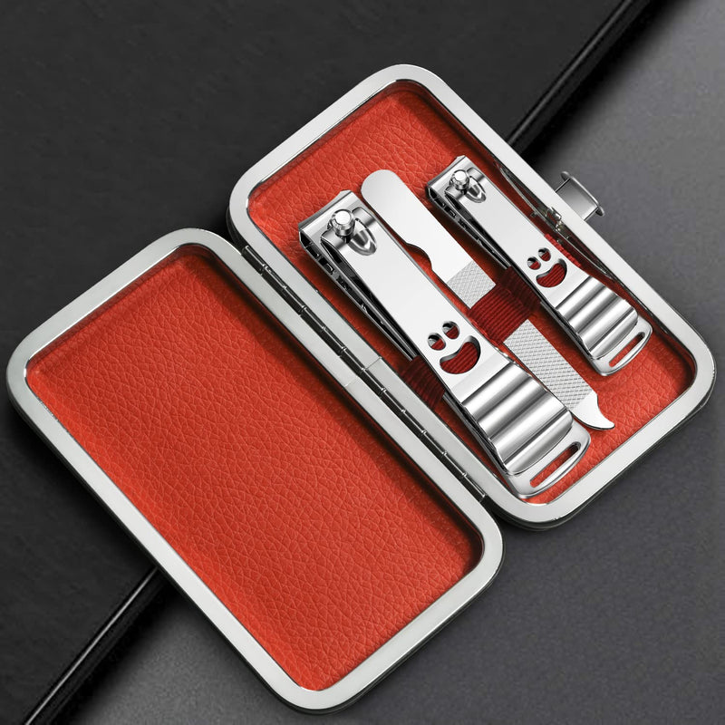 [Australia] - longzon Nail Clippers, 2 Pack Nail Clipper Set Stainless Steel Nail Cutter Fingernails Toenails Thick Nails Kit for Men&Women 