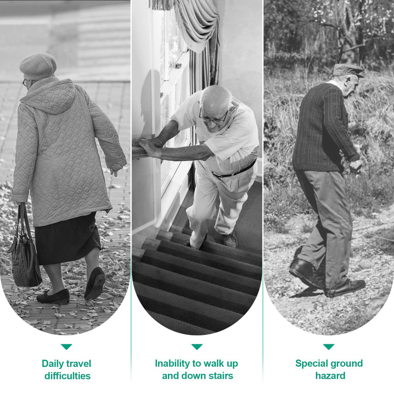 [Australia] - Height Adjustable Walking Stick , Ten Sizes Adjustable Canes , Folding Walking Sticks for Women and Men, Suitable for People with Unstable Walking Black 
