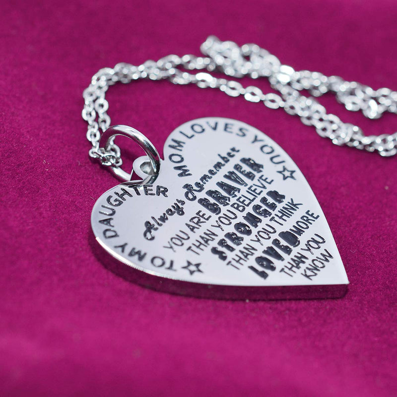 [Australia] - Jewelady Valentine's Gift Idea for Boyfriend Stainless Steel Dog Tag Pendant Necklace Engraved Romantic Love Quote for Him Mom to Daughter 