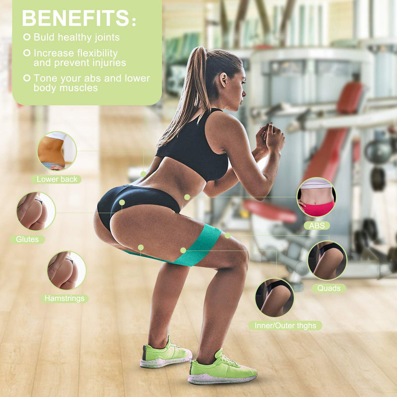 [Australia] - CFX Resistance Bands 3 Sets, Premium Exercise Bands with Non-Slip Design for Hips & Glutes, 3 Resistance Level Workout Booty Bands for Women and Men,Home Training,Fitness,Yoga 3pcs-02 