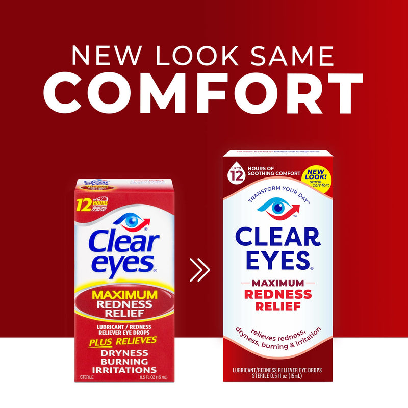 [Australia] - Clear Eyes Maximum Redness Eye Relief Eye Drops, 0.5 Fl Oz, Pack of 3 0.5 oz 0.5 Fl Oz (Pack of 3) 