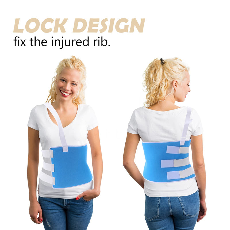 [Australia] - Artibetter Broken Rib Brace Adjustable Rib Support Brace Chest Wrap Belt Rib Cage Protector for Cracked, Fractured or Dislocated Ribs Protection, L Large 