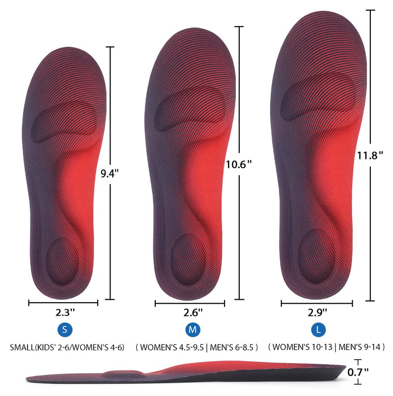 [Australia] - Dr. Foot's Arch Support Insoles, Relief from Plantar Fasciitis, Metatarsal and Heel Pain, Diabetic Foot Pain (Medium(Women's 6-10/ Men's 5-8)) Medium(Women's 6-10/ Men's 5-8) 