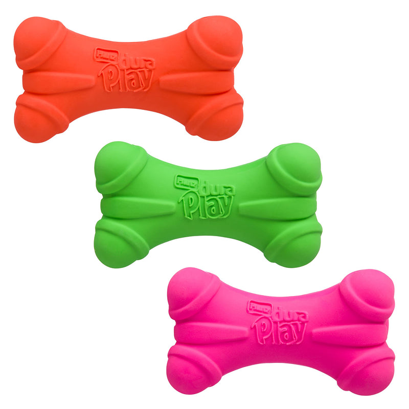 [Australia] - Hartz Dura Play Bacon Scented Squeak Bone Dog Toy, Multiple Dog Toy Sizes & Pack Sizes Medium 