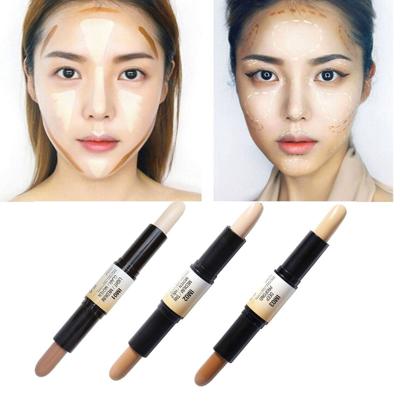 [Australia] - CCbeauty Wonder Stick 6 Colors Dual-ended Face Highlighter Sticks Makeup Contour Cosmetics Cream Concealer 3D Face Body Shaping Highlight Stick,3pcs 