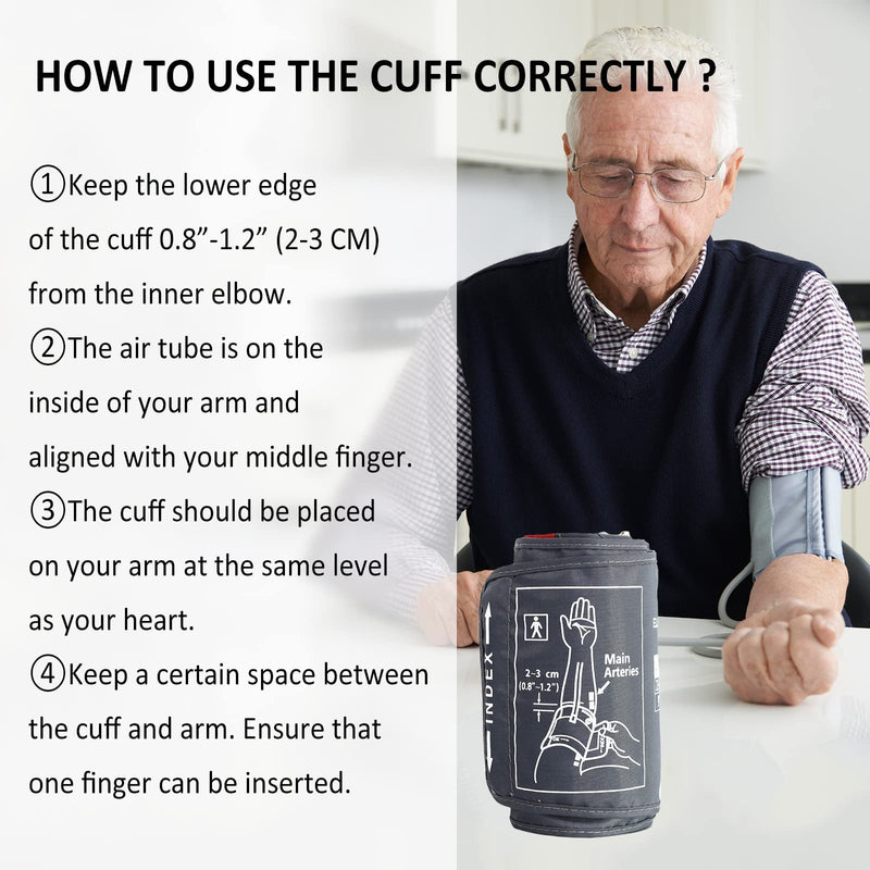 [Australia] - ELERA Automatic Arm BP with ELERA Replacement Large Cuff Applicable for 9”-20.5” Inches (22-52CM) 