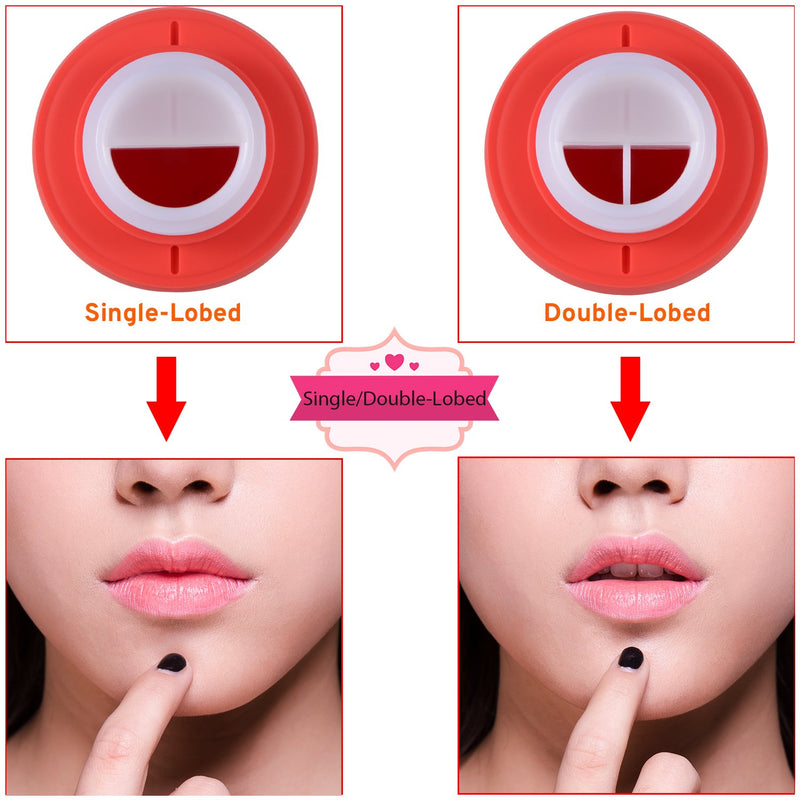 [Australia] - Lip Plumpers Tool Lips Care Enhancer Fuller Thicker Mouth Pumps Fastly Lip Plumping Bigger Device Peach Red 