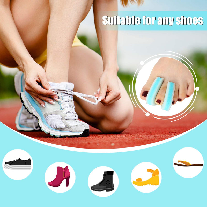 [Australia] - 16 Pieces Foam Toe Spacers for Feet 3 Layer Foam Toe Separators for Overlapping Toes Toe Stretcher Divider for Women Men Toes Relief Friction Hammer Toes and Prevent Corns 