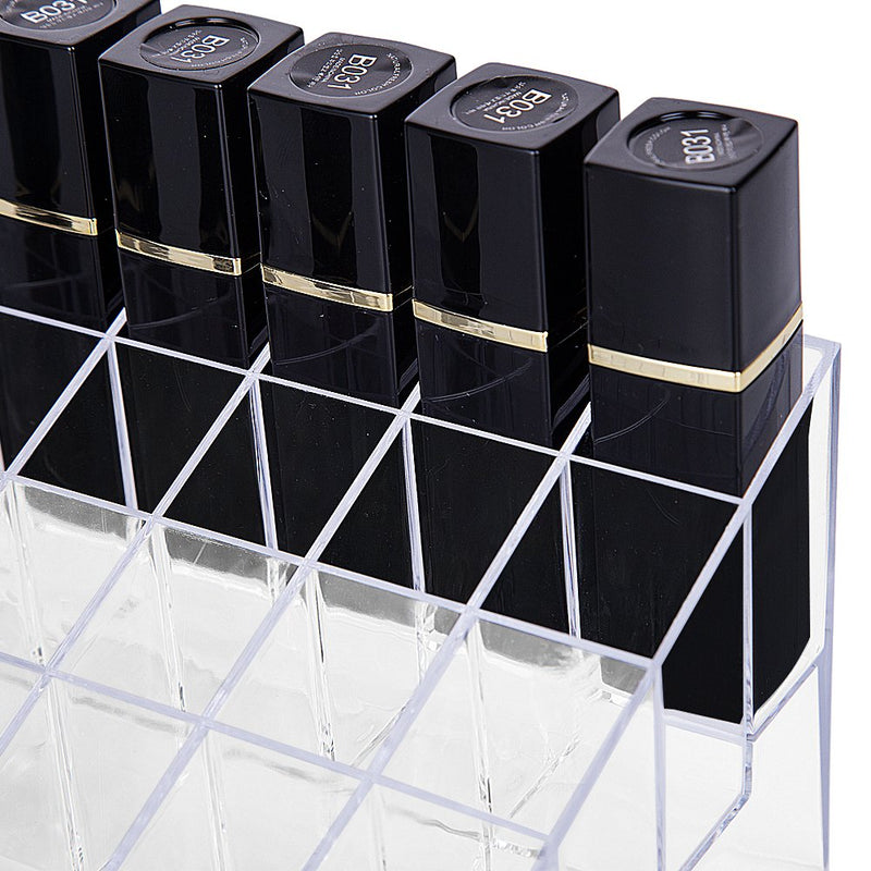 [Australia] - Lipstick Holder, HBlife 40 Spaces Clear Acrylic Lipstick Organizer Display Stand Cosmetic Makeup Organizer for Lipstick, Brushes, Bottles, and more 