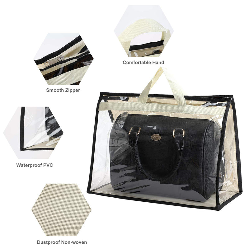 [Australia] - Outgeek Handbag Storage Handbag Organizer Dust Cover Bag Purse Storage Bag Beige Medium 