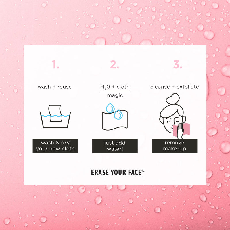 [Australia] - Make-up Removing Cloths 4 Count, Erase Your Face By Danielle Enterprises Enterprises Enterprises original 