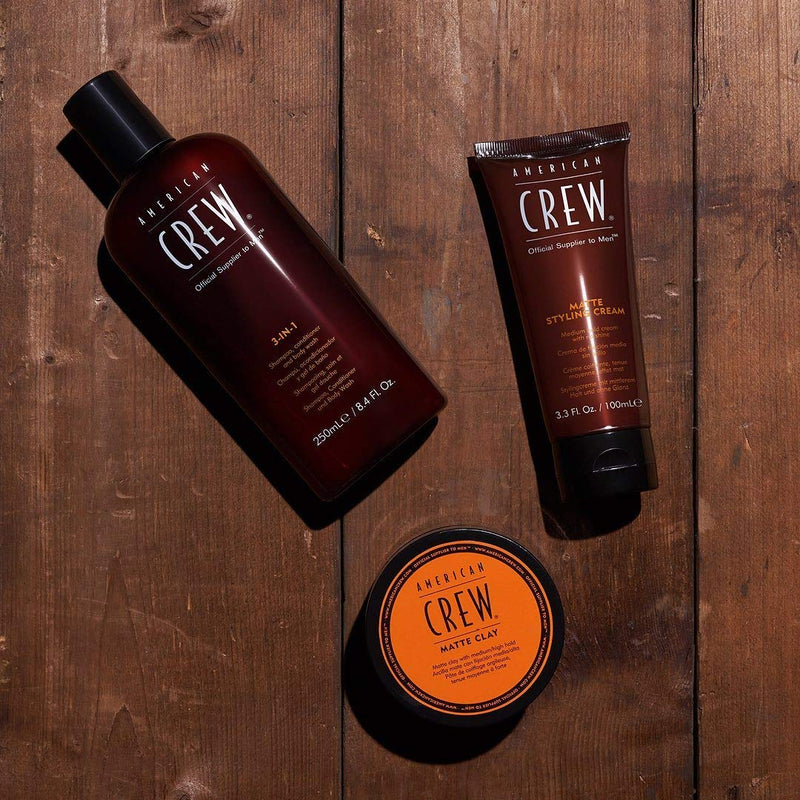 [Australia] - American Crew 3-In-1 Shampoo, Conditioner & Body Wash with Long Lasting Scent to Cleanse & Condition (450ml) Hair Styling & Skincare for Men 