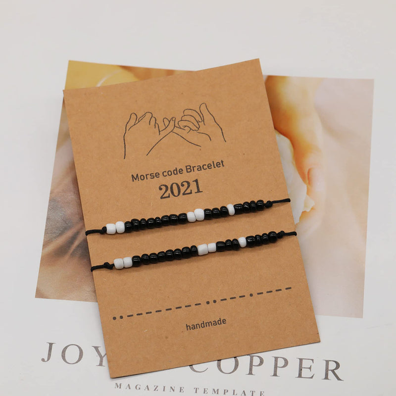 [Australia] - Grey Camle Friendship Bracelet for Best Friends Couple Family Adjustable Waterproof Handmade Cord Relationship Bracelets for 2 2021 