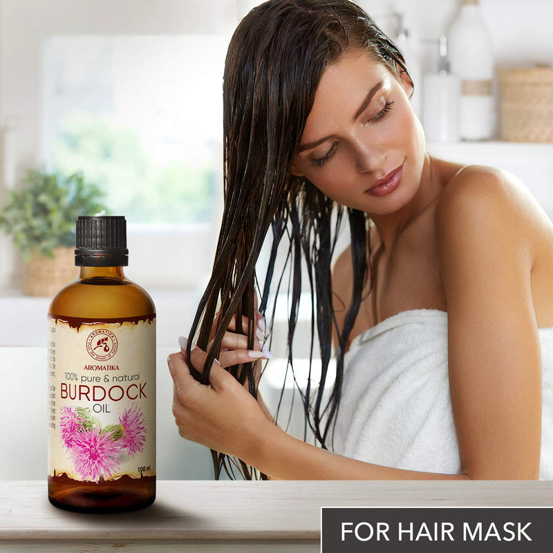 [Australia] - Burdock Seed Oil 100 ml - 100 % Pure & Natural - Arctium Lappa Root - Best Hair Oil - great benefits for Skin - Hair - Face - Body care - Glass Bottle - Oils Burdock 