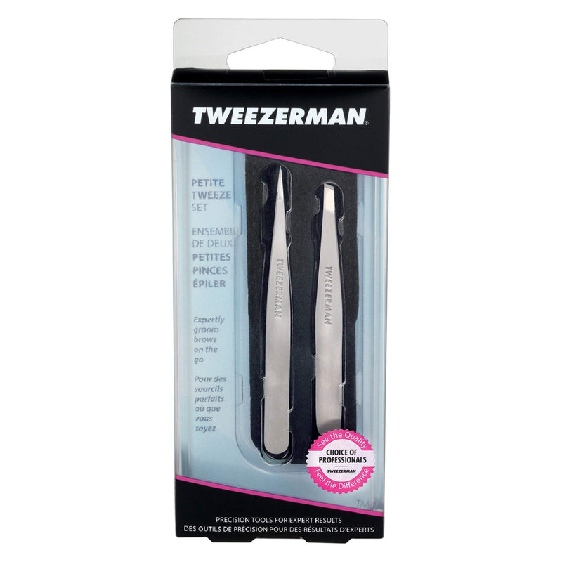 [Australia] - Tweezerman Petite Tweeze Set Assorted Colored Pouches Assorted Case Colors 