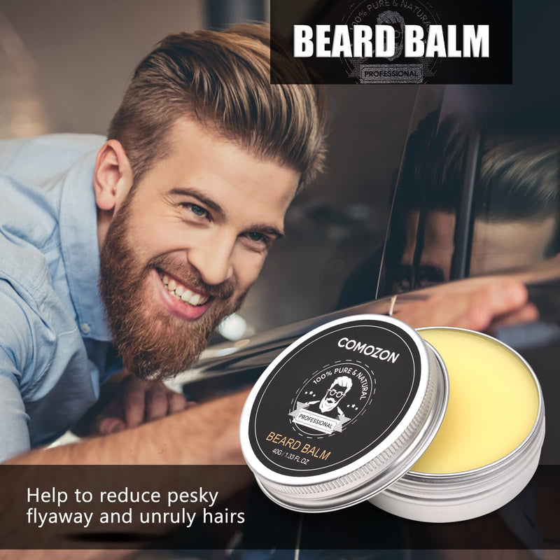 [Australia] - Beard Grooming Kit for Men, Beard Kit Gifts for Him, Beard Growth Kit with Beard Oil, Beard Shampoo, Beard Comb, Beard Brush, Beard Balm, Beard Scissors, Best Beard Men Gifts 