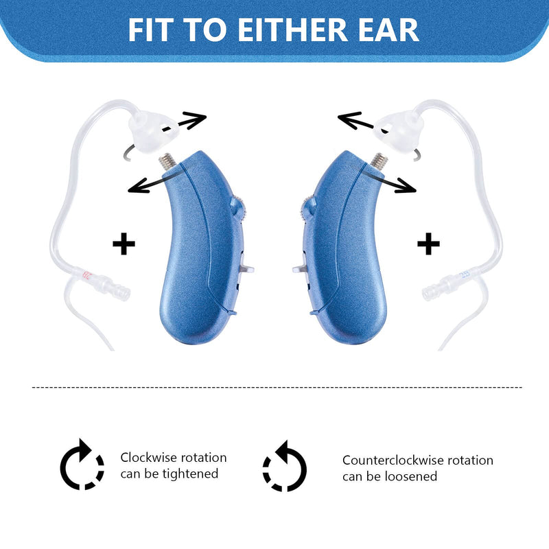 [Australia] - Hearing Amplifier for Seniors Adults Noise-Cancelling - Miracle Ear Digital Personal Sound Amplifier Devices with Volume Control As Seen On TV Hearing Aid Cleaning Tools Included (Fit Either Ear) Left pre-Assembled 