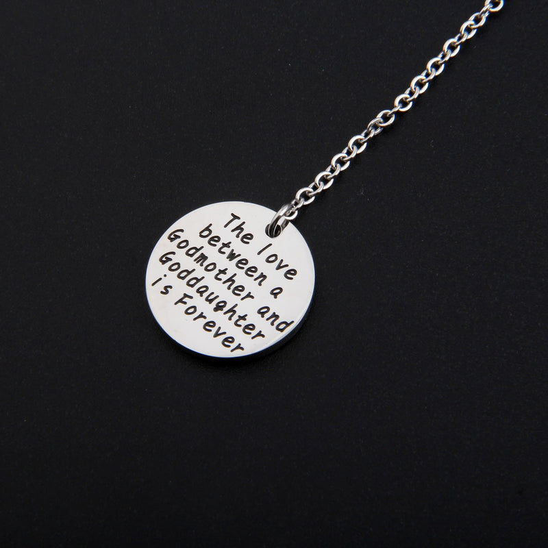 [Australia] - CHOROY Goddaughter Gift The Love Between a Godmother and Goddaughter is Forever Necklace First Communion Gift Goddaughter Y-necklace 